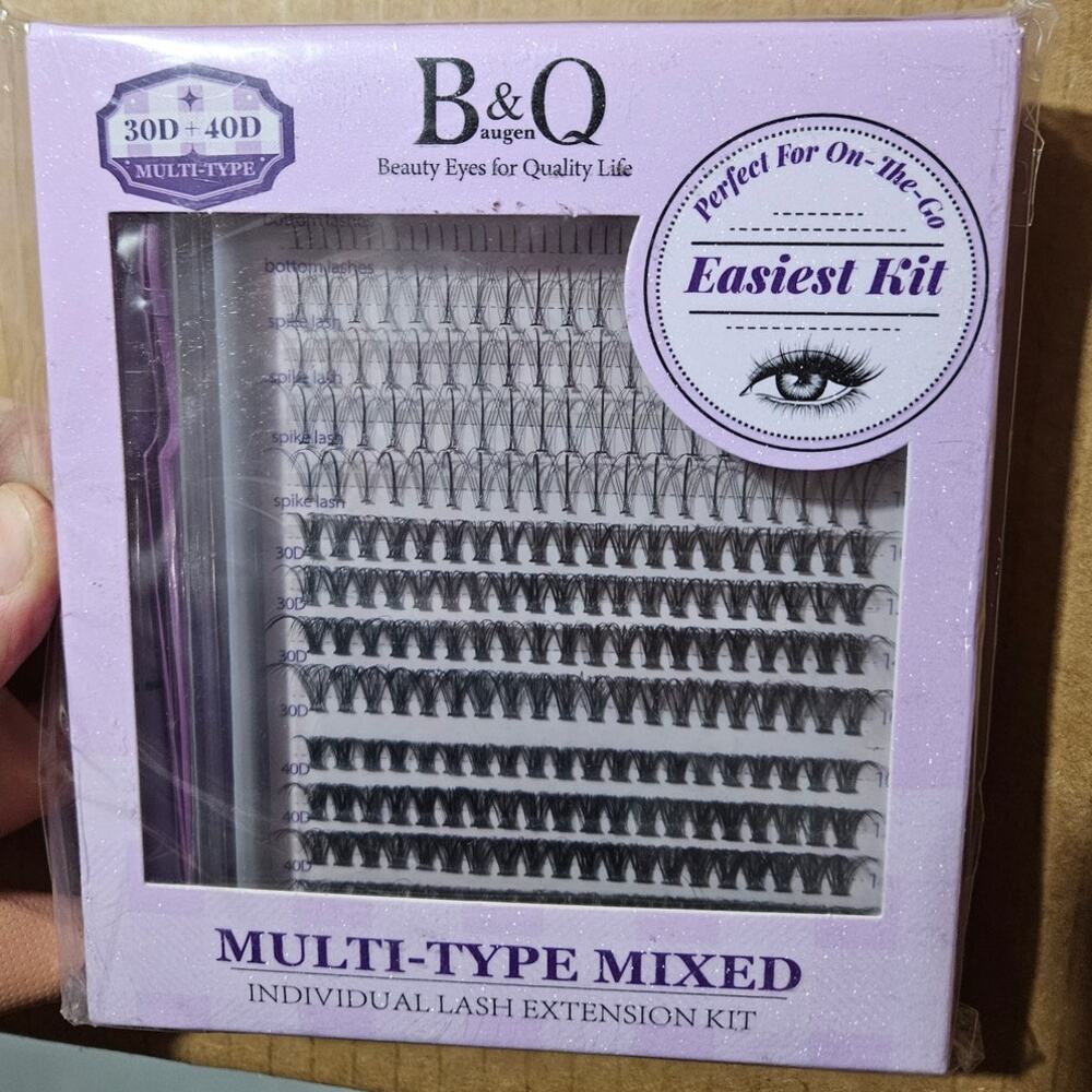 B&Q Multi-Type Mixed Individual Lash Extension Kit 30D + 40D ~ Perfect On-The-Go